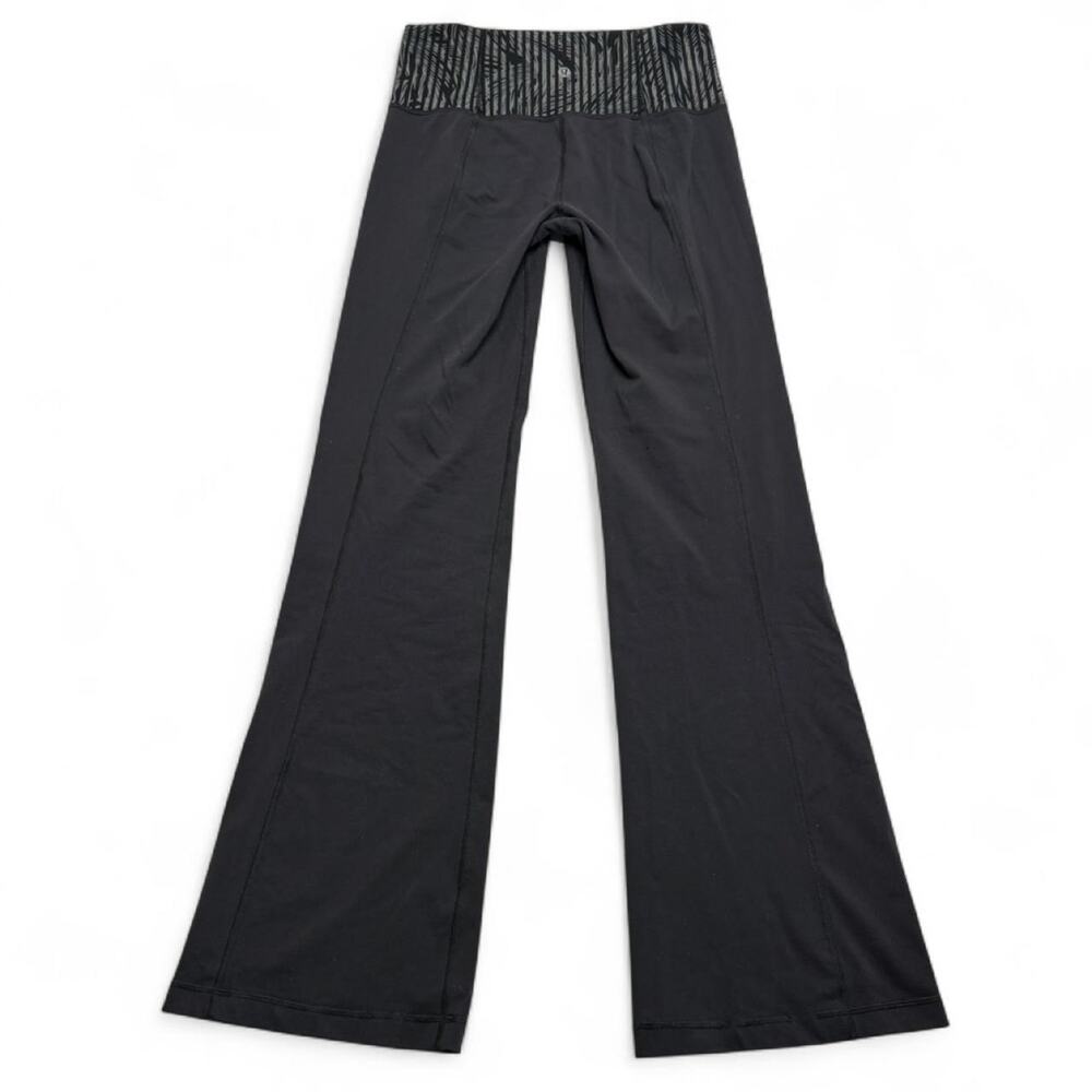 Lululemon Y2K Low Rise Flared Fold Over 2000s Activewear Leggings size 6